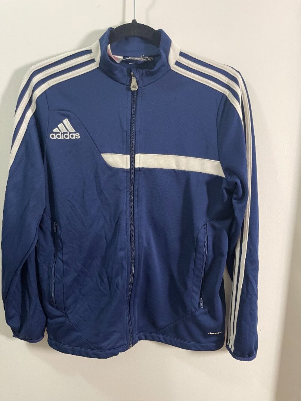 Adidas ClimaCool Blue White 3-Stripes Track Jacket XL